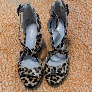 Limelight Leopard Print Strappy Heels